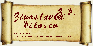 Živoslavka Milošev vizit kartica
